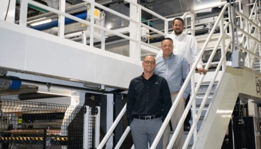 michael brunswick, jeff knapke and scott knapke at versa pak's manufacturing plant in celina ohio