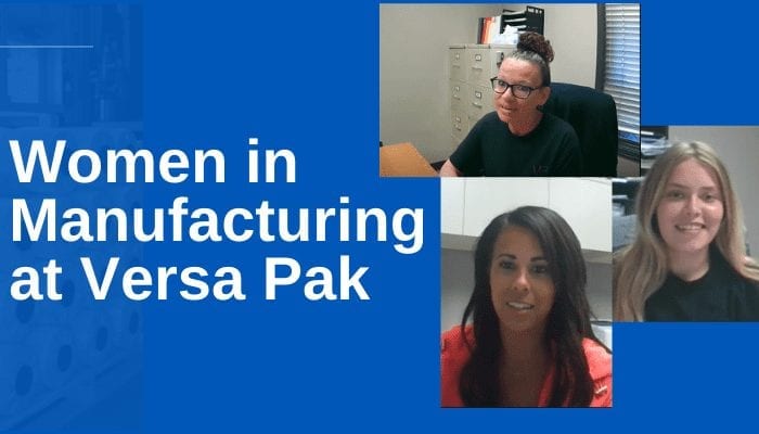 3 female manufacturing employees at versa pak