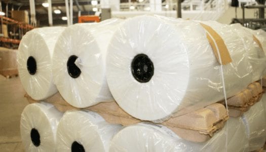 polyethylene bags on a roll at versa pak manufacturing plant in celina, oh